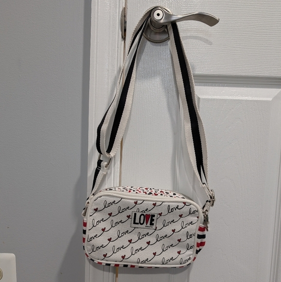 Brighton "Love Scroll" Canvas Crossbody Bag - Picture 1 of 12